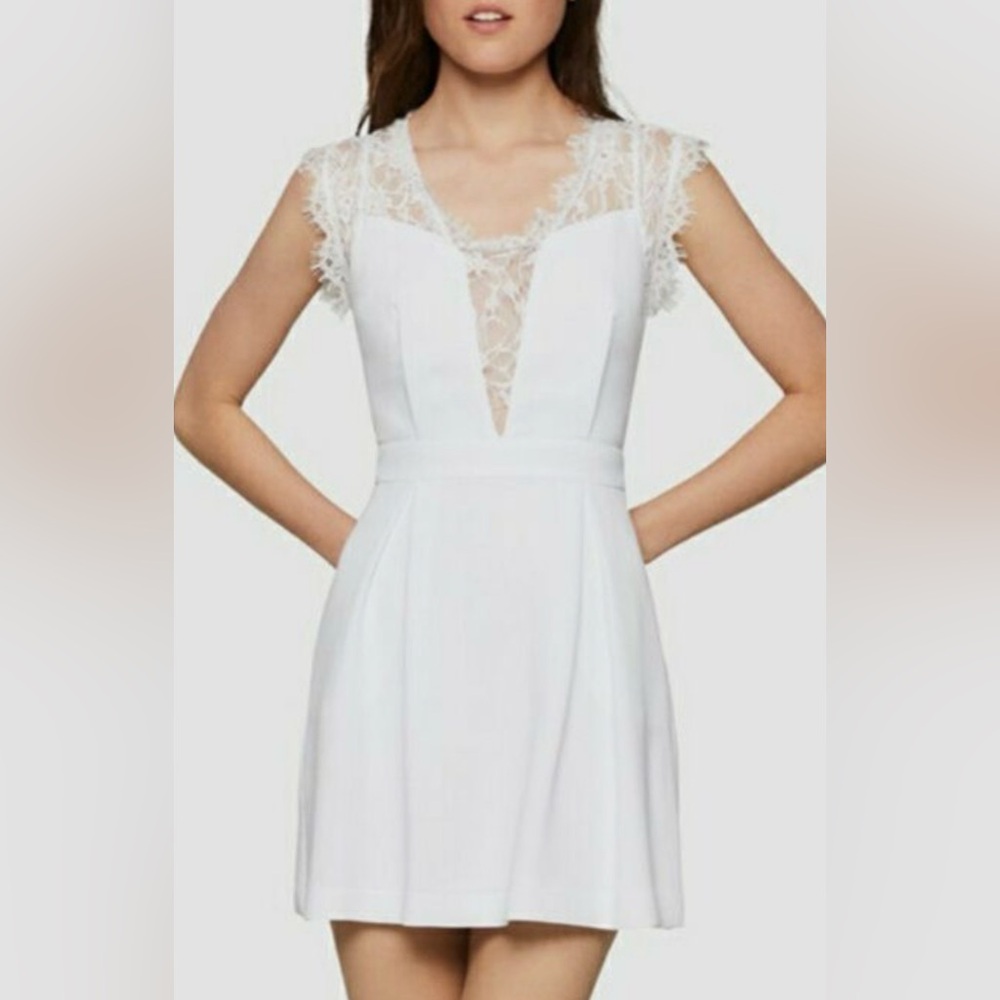 BCBGeneration White Lace Wedding Dress